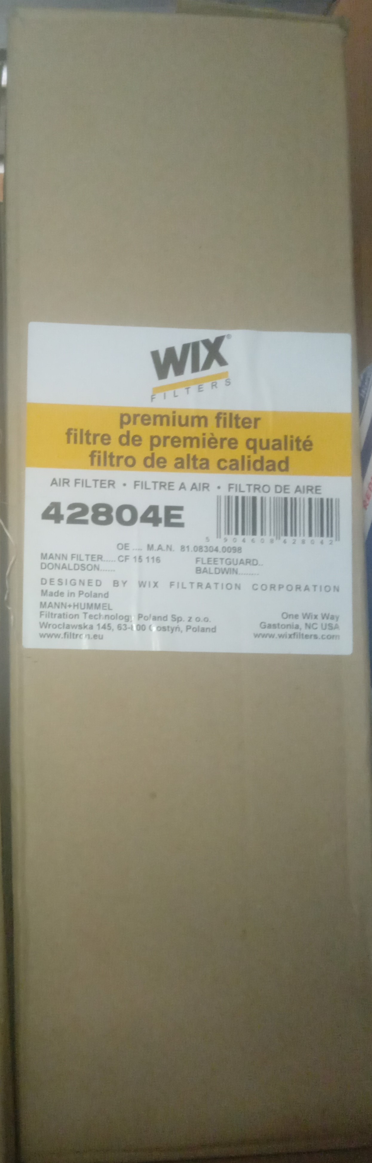FILTRE A AIR PETIT CAT 330C/D 336D