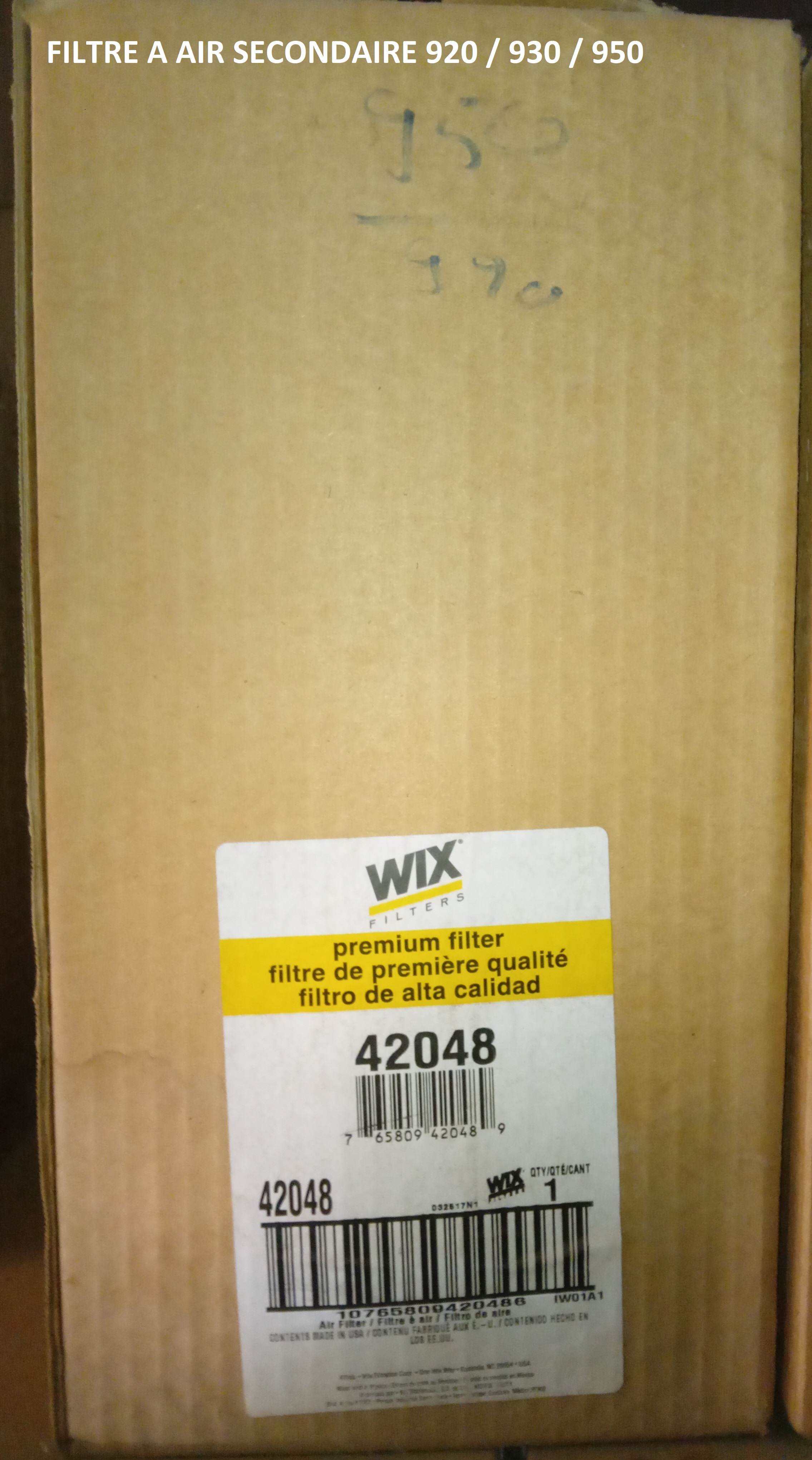 FILTRE A AIR SECONDAIRE 920/930/950